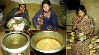 dharme family's dinner village natural recipe || enjoying rice in the village || @ruralnepall