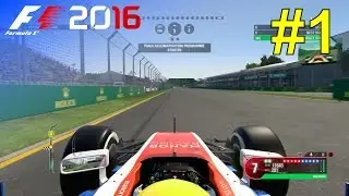 F1 2016 - Career Mode #1: Australian Grand Prix - Free Practice & Qualifying