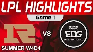RNG vs EDG Highlights Game 1 LPL Summer Season 2023 W4D4 Royal Never Give Up vs EDward Gaming