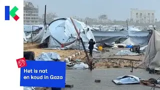 Het is nat en koud in Gaza
