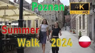 Must visit Poland in summer? | 4K Poznan Walk