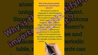 Importance Of Atomic Number In Identifying Elements #chemistry #shorts #viralshorts