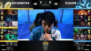 DIG vs C9 game 3 Highlights | NA LCS Quarterfinals Day 1 | Cloud9 vs. Team Dignitas
