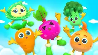 Five Little Vegetables Jumping On The Bed Song for Kids by Bob Chugga Ching