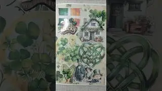 Vintage St. Patrick's Day #scrapbooking #creativejournal #collage #papercrafts #quiettime #crafty
