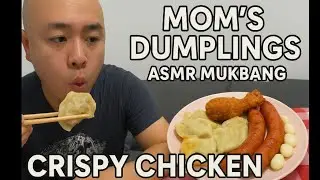 Homemade Dumplings & Crispy Fried Chicken 🍗🥟 | ASMR Family Meal Mukbang #Shorts