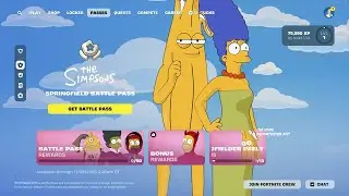 Fortnite x THE SIMPSONS &mdash; BATTLE PASS FULL SHOWCASE (Skins, Rewards, Springfield Cosmetics)
