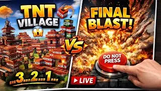 The Biggest Village TNT Explosion Ever 💀 LIVE #minecraft #minecraftlive #tnt #shortslive