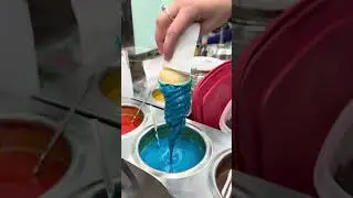 Blue Raspberry Dipped Ice Cream Cone! 🤤🍦 #blueraspberry #raspberry #icecream