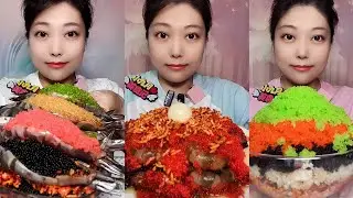 solo ASMR TOBIKO EGGS | FLYING FISH ROE | EXTREME EATING SOUNDS