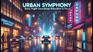 Urban Symphony 🌃🚗 Rainy Night City Soundscape for Relaxation & Focus 🎶