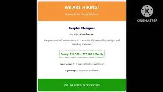 Graphic Designer Job | Coimbatore | Freshers Salary ₹17,500