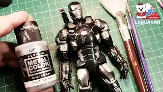 ZD TOYS WAR MACHINE MARK 3 BATTLE DAMAGE CUSTOM, DETAILING USING SHARPIE METALLIC PENS WORK WITH ME