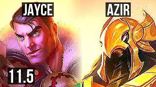 JAYCE vs AZIR (MID) | 8/1/7, 1.3M mastery, Godlike | NA Diamond | v11.5