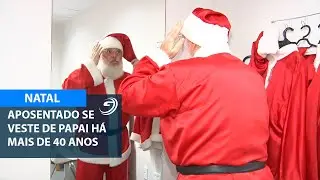 APOSENTADO SE VESTE DE PAPAI HÁ MAIS DE 40 ANOS