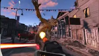 Fallout 4 VR - First Looks - Deathclaw Fight - Stream Clip