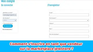 Comment cr&eacute;er un compte vendeur sur la marketplace jewstore ?