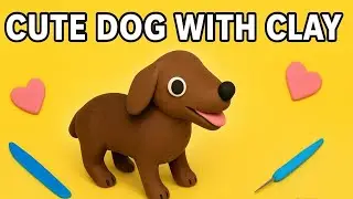 Clay cute Dog | Miniature Clay Dog  |  Polymer Clay dog Tutorial #diy #baby #dog #art #craft #clay 