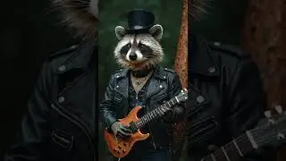 The racoon rockstar #ai #cartoon #funny #shortvideo #anime #lofi