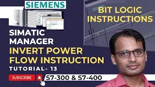 Siemens PLC Training 13 - Invert Power Flow Instruction in Siemens PLC | Bit Logic Instructions