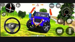 Modified Mahindra😈🔥Thar Car Games: Indian Car (Thar wala game) Car Game: AndroidGameplay blue thar