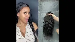 Brazilian Water Wave Bundles Human Hair 10A Virgin Water Wave 3 Bundles with HD Closure