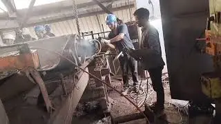 Belt conveyor bearing replacement tail pulley both side