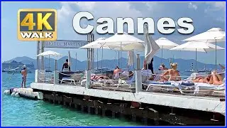 【4K】WALK CANNES France BEACH 4K video Travel vlog