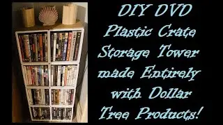Dollar Tree DIY | Storage Tower | made with Plastic Crates | DVD Organization