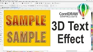 How to make 3D text in CorelDraw | Coreldraw me 3d effect kaise banaye