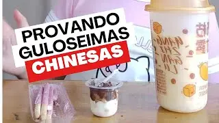 Provando guloseimas chinesas