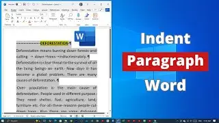 How to Indent Paragraph on Microsoft Word