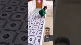 paper se tiles ka kam op #goodthing #kitchen #home #flooring   🤯🤯