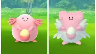 RARE EVOLUTION: Chansey evolving into Blissey - POK&Eacute;MON GO