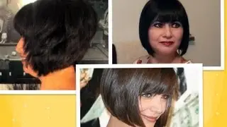 How to: cut hair at home do a Short Stacked Chin length BOB HAIRCUT with Bangs layers Tutorial