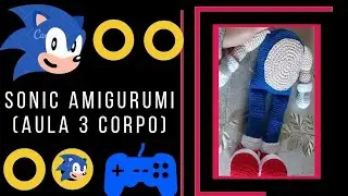 Sonic Amigurumi (Parte 3 corpo)