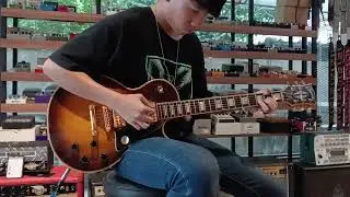 Gibson Lespaul Custom Honey Burst 1988 all Original Tim Shaw  #gibsonlespaulcustom #fusionmusic