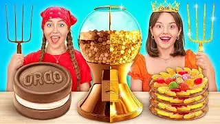 FATA DE LA ORAȘ VS FATA DE LA ȚARĂ || Scump VS ieftin — bătălie culinară! Provocare marca 123 GO!
