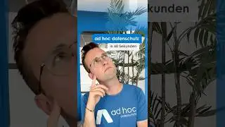 ad hoc datenschutz in 60 Sekunden ⏰
