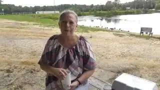 Terri Lee feeds the ducks!