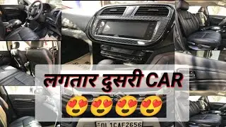 Brezza full interior in black color with wooden finish....#marutisuzuki #vitarabrezza #fullinterior