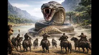 Titanoboa vs Humans | Giant Snake Attack in Prehistoric Jungle (AI Cinematic)