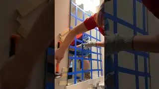 How to remove glued mirror #diy #mirror #homeprojects #diytips #diytutorial