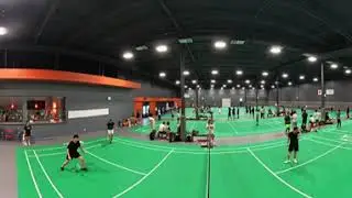 20240915 CCCC羽毛球邀请赛男双季军赛: ZHOU/WENG vs ZHAO/WANG [360 VR]