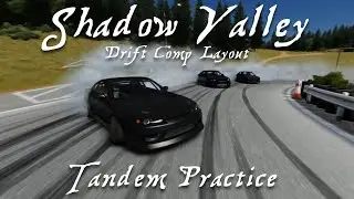 Tandem practice at Shadow Valley. Drift comp layout! Logitech G29 drifting. Assetto Corsa Gameplay.