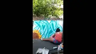#fresno #fresnograffiti #femalemotivation Fresno Graffiti Art Piece  in my yard! Art Video