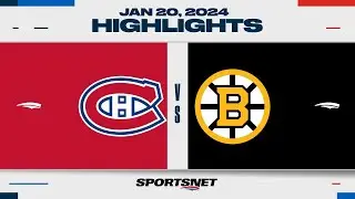 NHL Highlights | Canadiens vs. Bruins - January 20, 2024