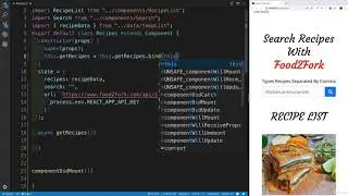 Create Food Recipe App using ReactJs with Ajax Search option - 21 - Recipe Page Ajax Request