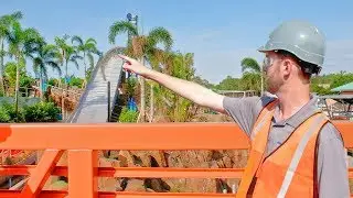 Infinity Falls raft ride CONSTRUCTION TOUR at SeaWorld Orlando