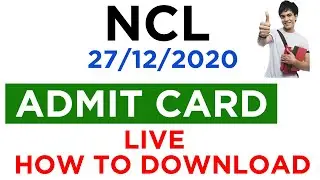 ncl overseer civil admit card 2020  | amin | junior chemist | how to download ncl admit card 2020